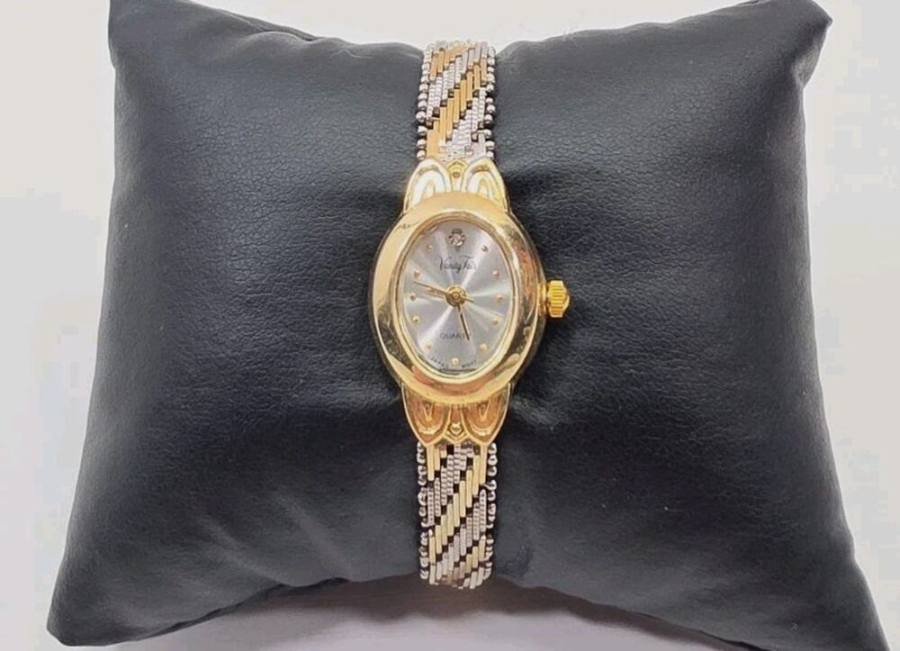 Vanity Fair VFW613 Two Tone Gold & Silver Analog Women's Watch New Battery W176